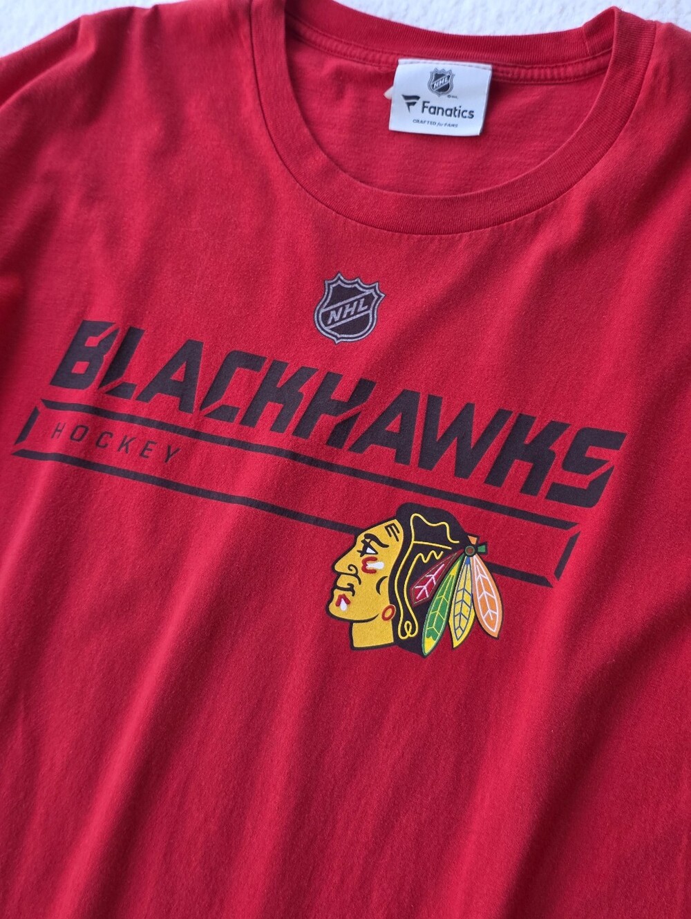 Fanatics Unisex Red Blackhawks T-Shirt 2XL